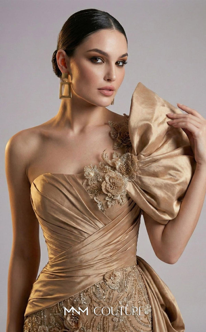 Fouad Sarkis F03065 gown, bodice and sleeve detail