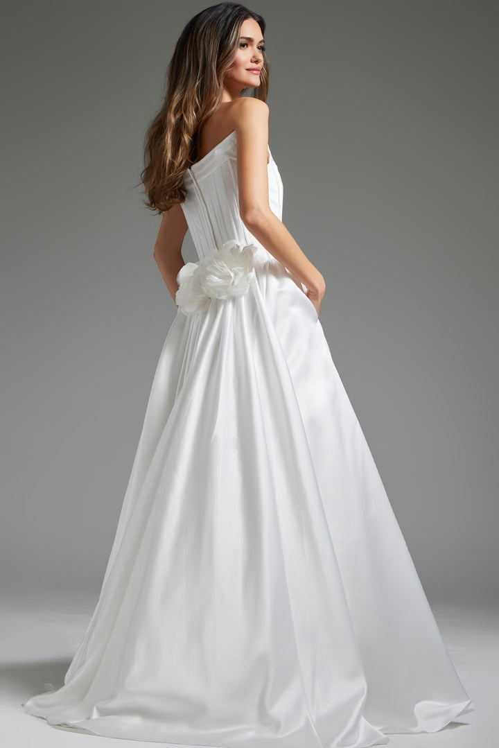 Jovani JB40784 Strapless A line Wedding Dress