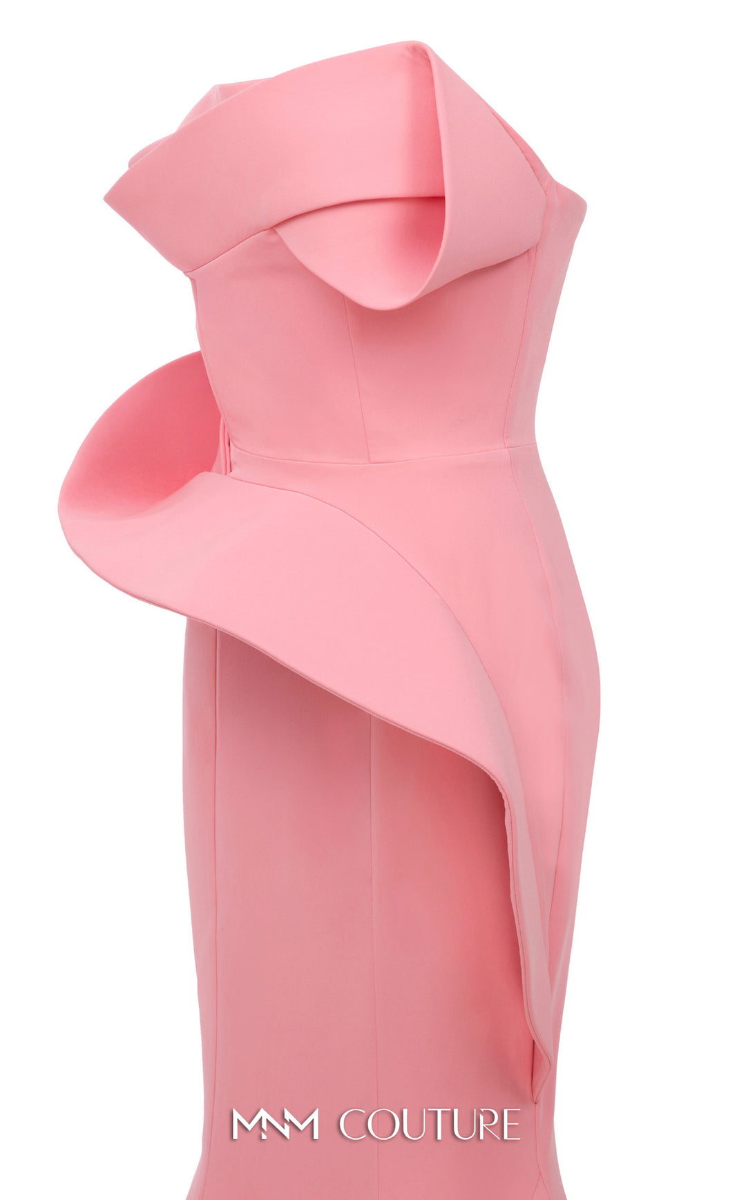 MNM Couture N0640 Strapless Asymmetric Peplum Mermaid Evening Gown