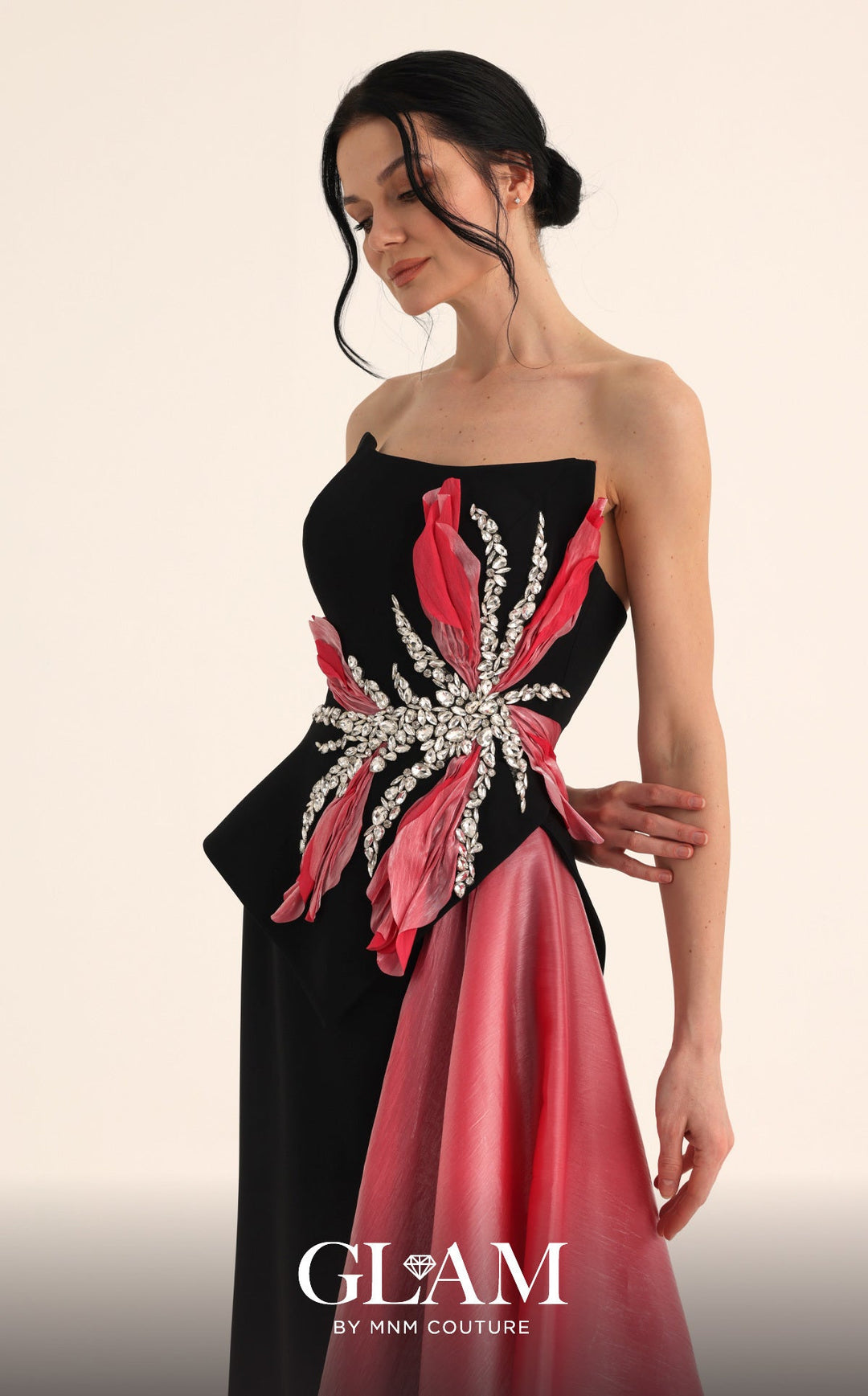 MNM Couture O07806 Strapless Sleeveless Mermaid Couture Dress