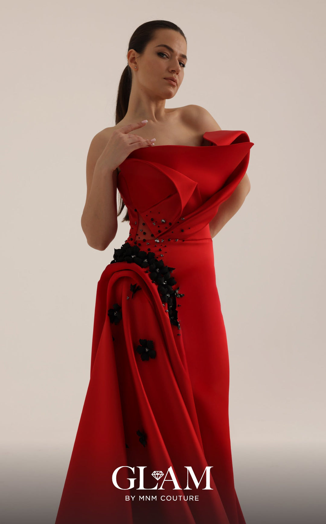 MNM Couture O07840 Strapless Sleeveless Couture Dress