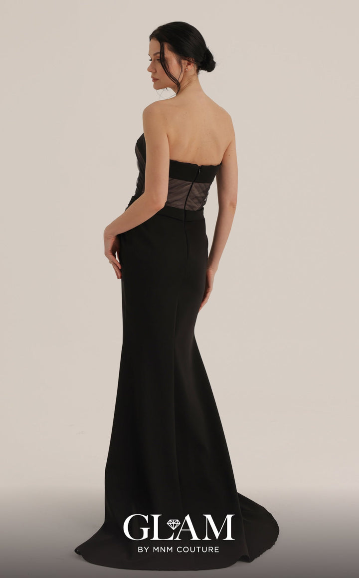 MNM O07868 Strapless Sleeveless Mermaid Couture Dress
