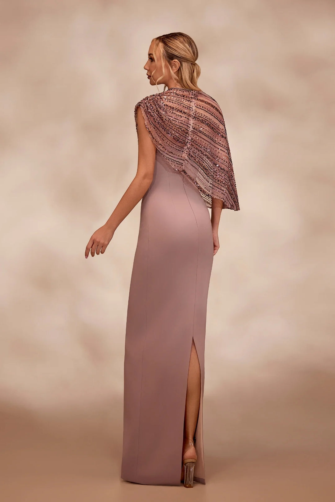 RTW4- Rosewood strapless crepe dress  with draping at the waist - FOSTANI.com