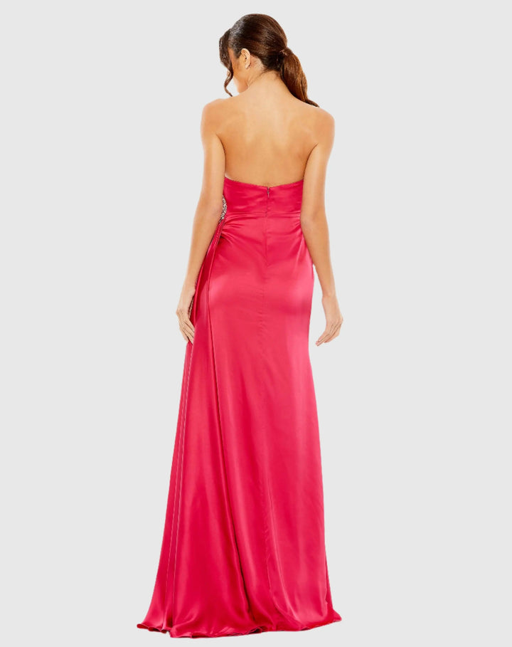 Mac Duggal 11691 Strapless Ruched Embellished Gown