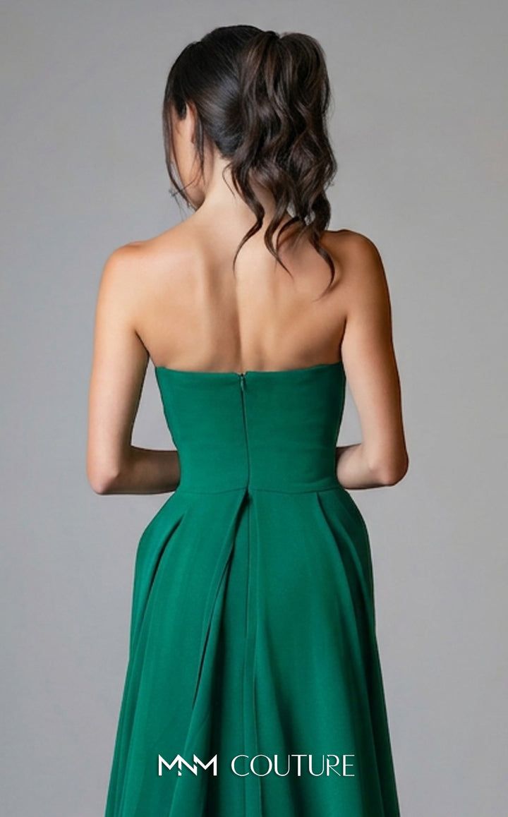 MNM Couture V07539 Asymmetrical Sleeveless Crepe Couture