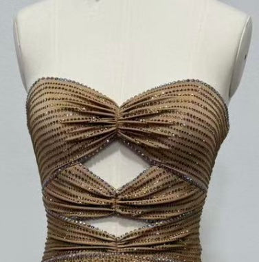 Ava Presley 47166 - Strapless Jersey Short Dress Cutout Bodice - FOSTANI.com
