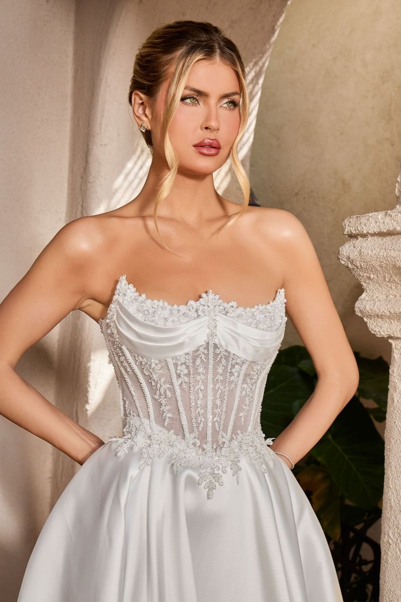 Ladivine CC511W Sweetheart Neckline Strapless Corset Dress
