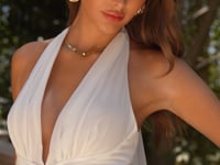 Amoris T715W Halter V-Neck Chiffon A-Line Bridal Gown