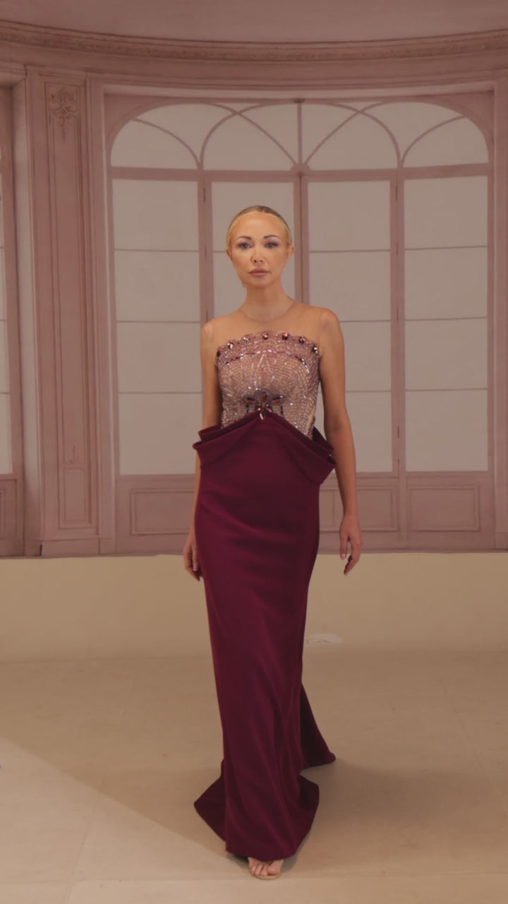 Reverie Couture FW286 Embroidered Mermaid Dress