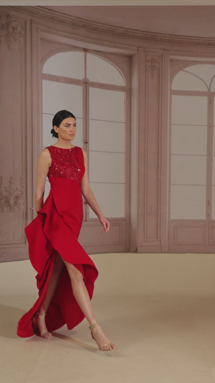 Reverie Couture FW294 Sequin Slit Dress