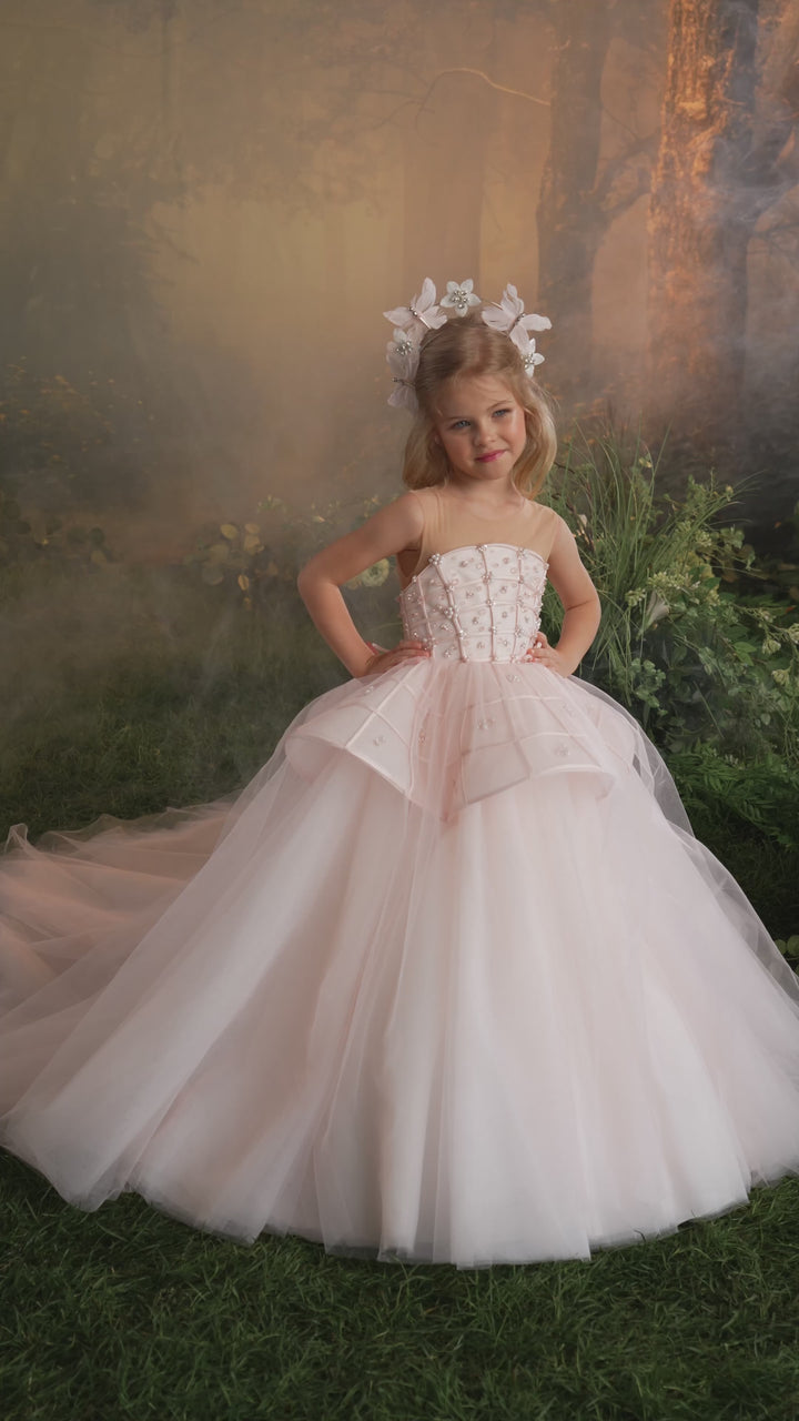Pentelei 3917 Beaded Corset Ball Gown Kids
