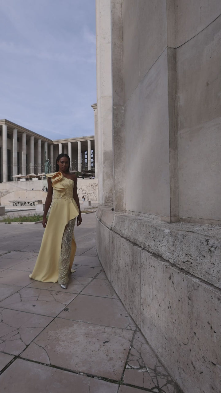 Abdo Aoude SS2 One-Shoulder Couture Dress