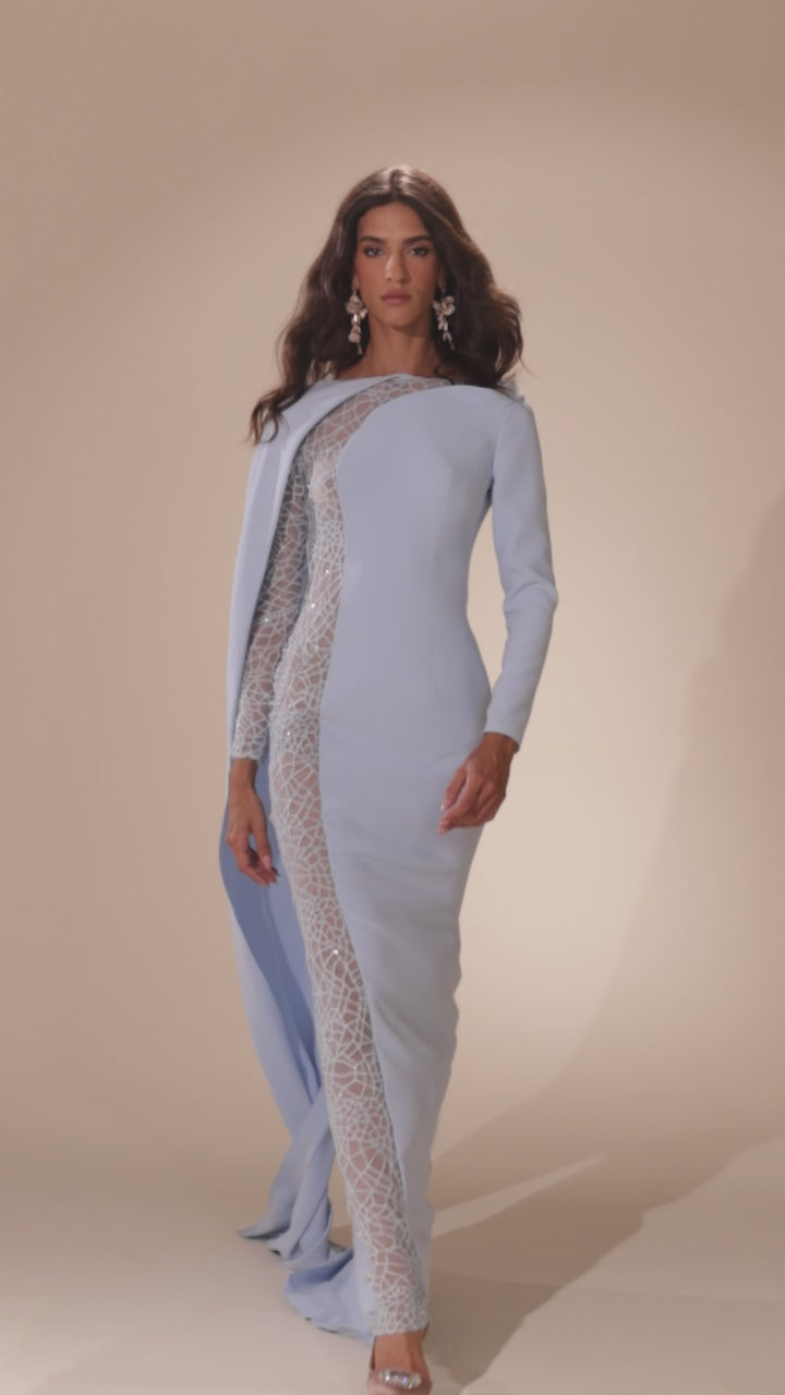 Abdo Aoude D28 Asymmetrical Lace Couture Dress