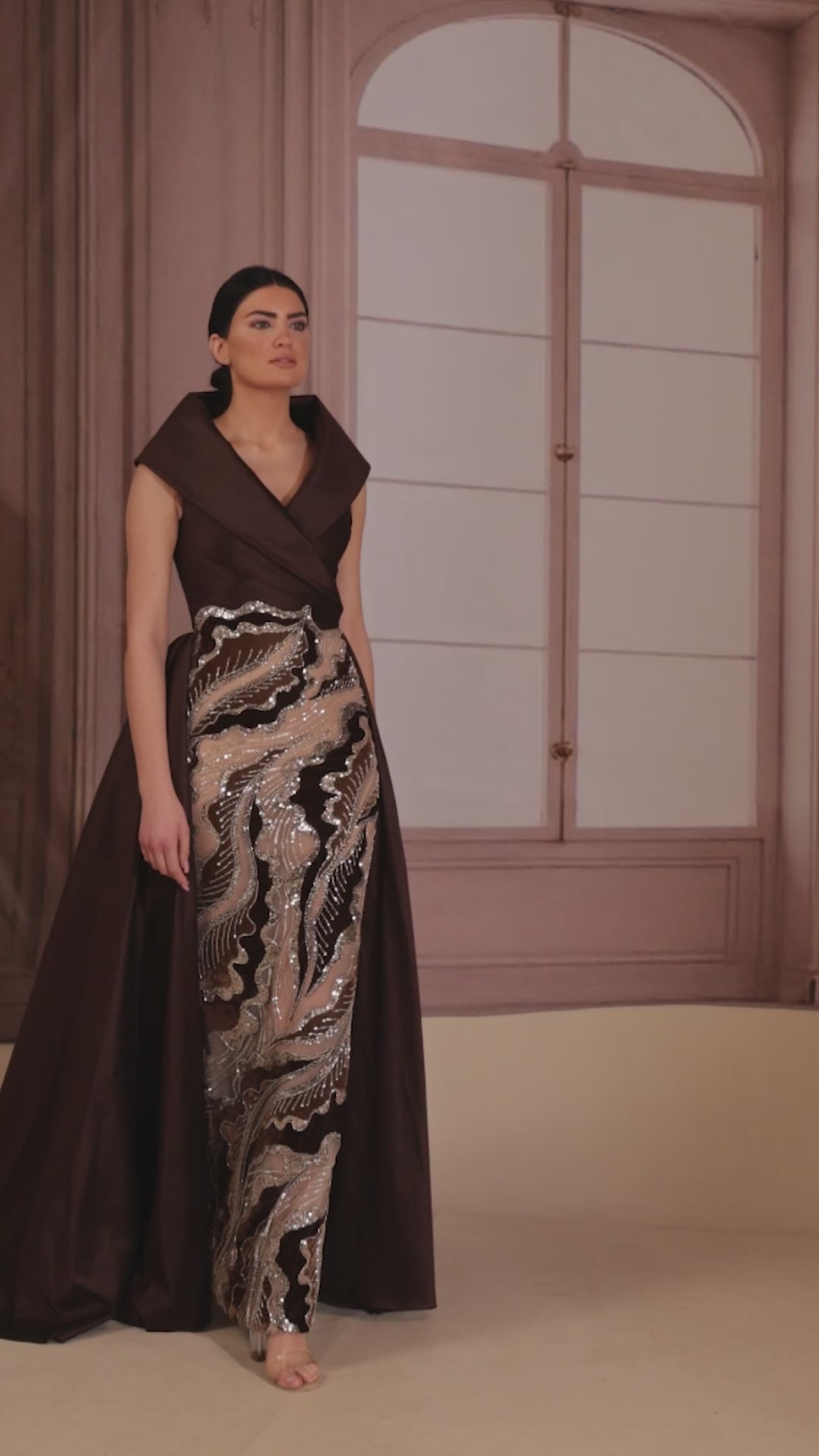 Reverie Couture FW272 Sculptural Off-The-Shoulder Dress