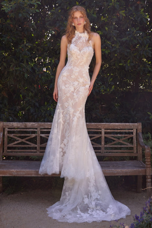 Andrea & Leo Couture WL077 High Halter Illusion Mermaid Wedding Dress