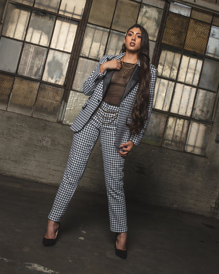 Peanut Butter Collection B- Vice Houndstooth suit - FOSTANI