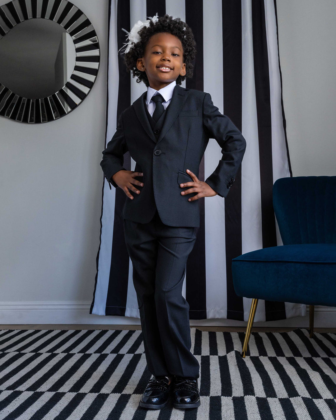 CLEO By Peanut Butter Collection Luxor Kem Black Kids suit - FOSTANI