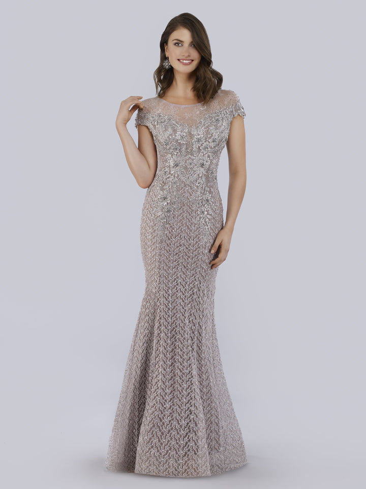 Lara 29763 - Fully Embellished High Neck Mermaid Gown - FOSTANI