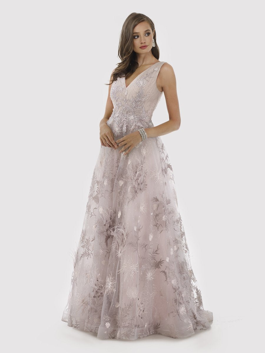 Lara 29764 - Ethereal Feather Ball Gown - FOSTANI