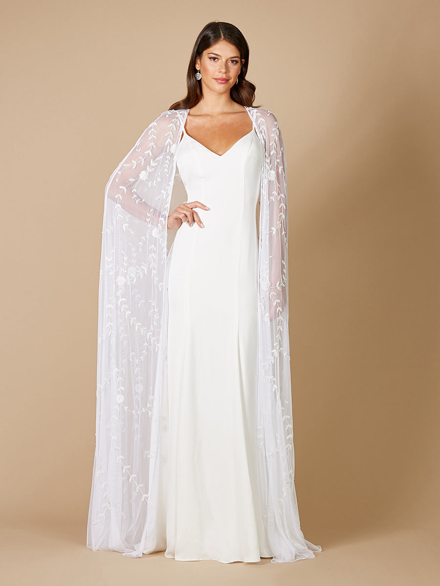 Lara Gerrie Full-Length Beaded Bridal Cape - FOSTANI