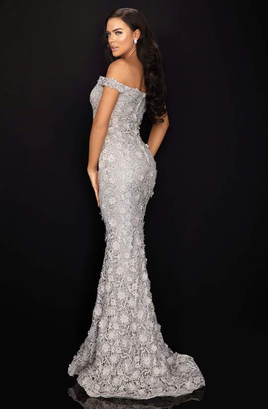 TERANI COUTURE 2011E2058 FLORAL OFF-SHOULDER GOWN - FOSTANI